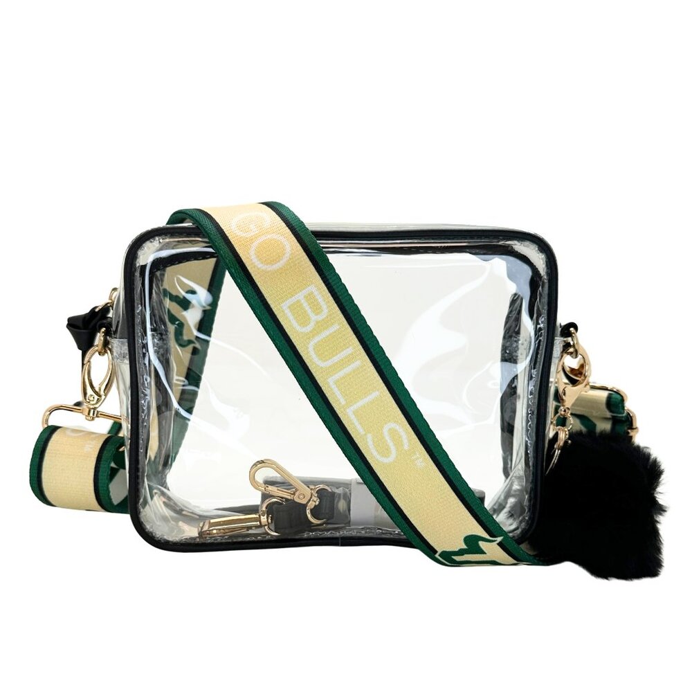 SOUTH FLORIDA - Licensed - Go Bulls | Game Day | Clear Purse | Adjustable Strap